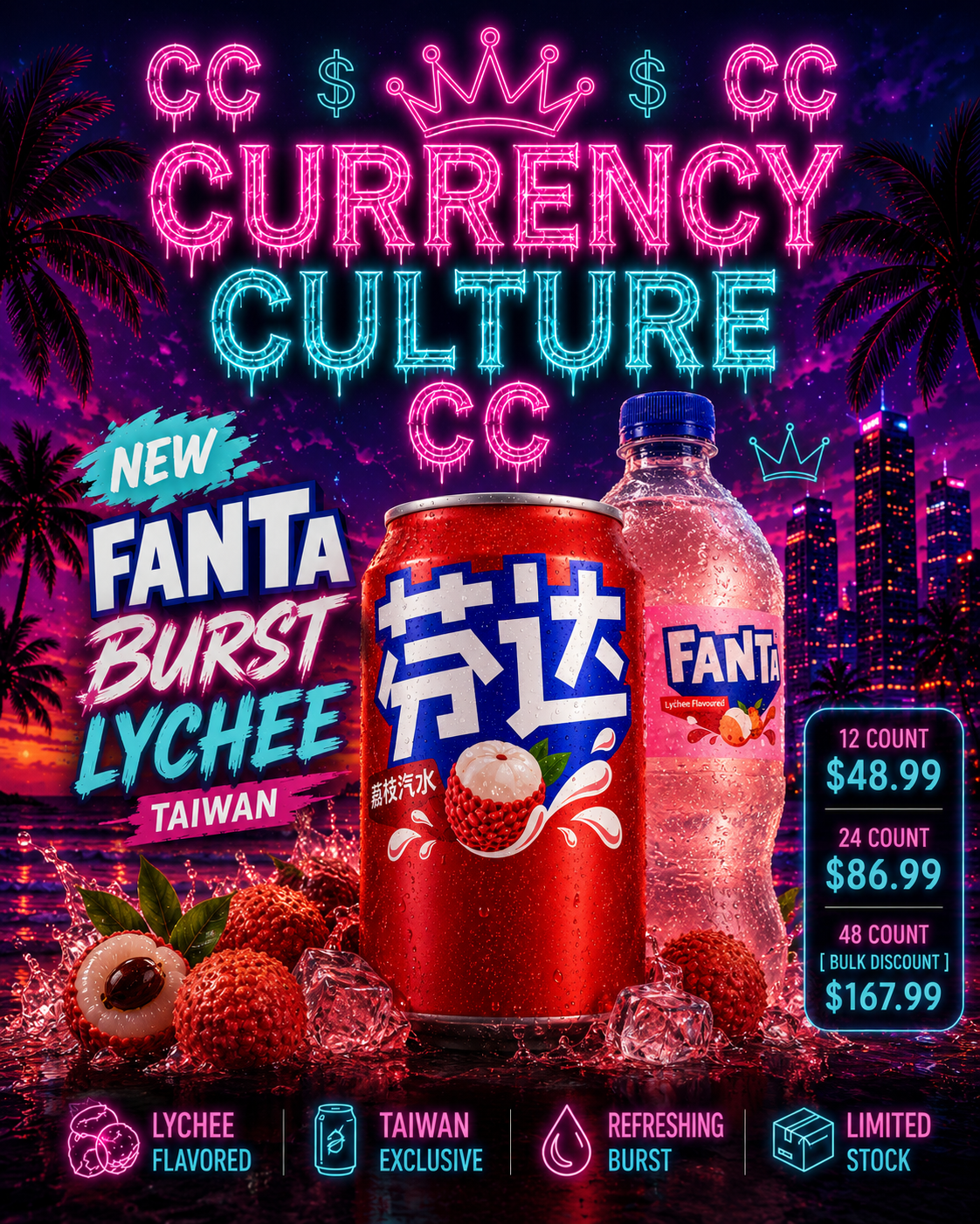 New Fanta Burst Lychee - TAIWAN