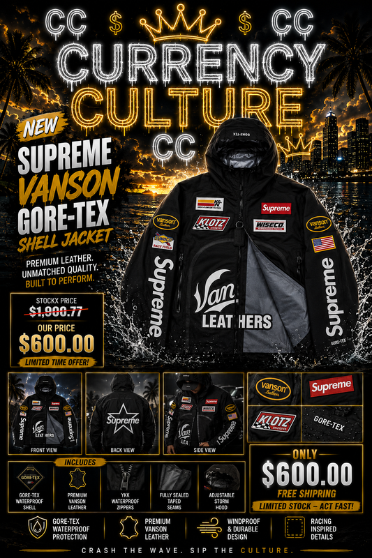 Supreme Vanson leathers Gore Tex Jacket