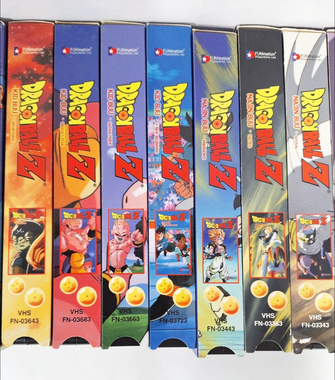 Dragon Ball Z VHS Lot 20 Tapes FUNimation Babidi Kid Buu Fusion Saga Anime