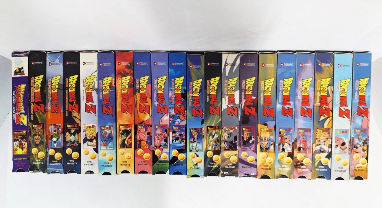 Dragon Ball Z VHS Lot 20 Tapes FUNimation Babidi Kid Buu Fusion Saga Anime