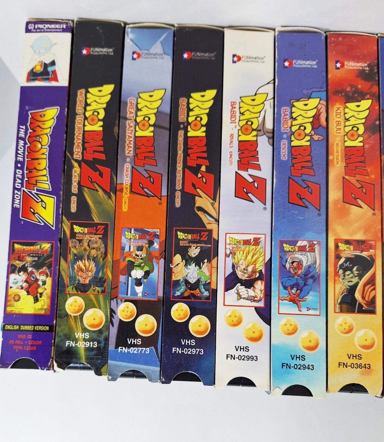 Dragon Ball Z VHS Lot 20 Tapes FUNimation Babidi Kid Buu Fusion Saga Anime