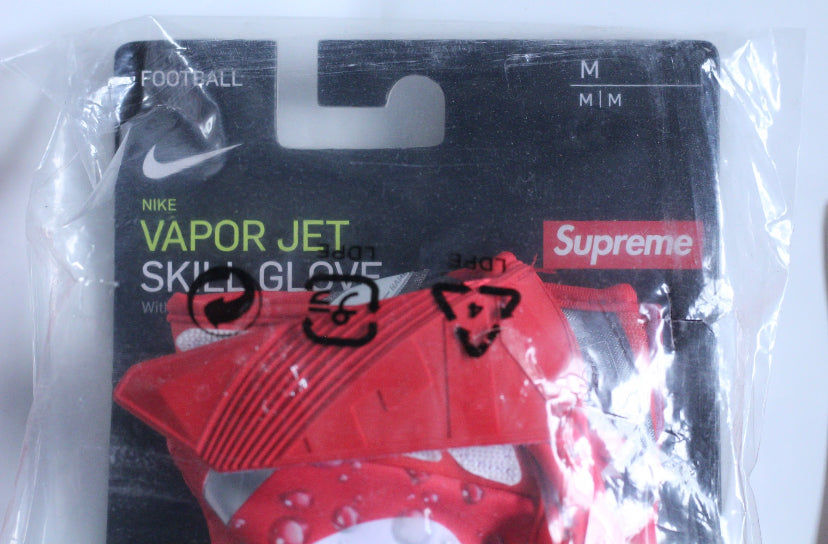 Supreme Nike Vapor Jet 4.0 Football Gloves "Red"