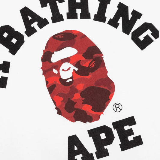 BAPE Color Camo College Tee
White/Red