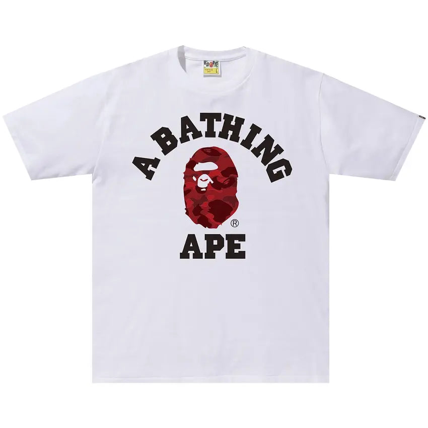 BAPE Color Camo College Tee
White/Red