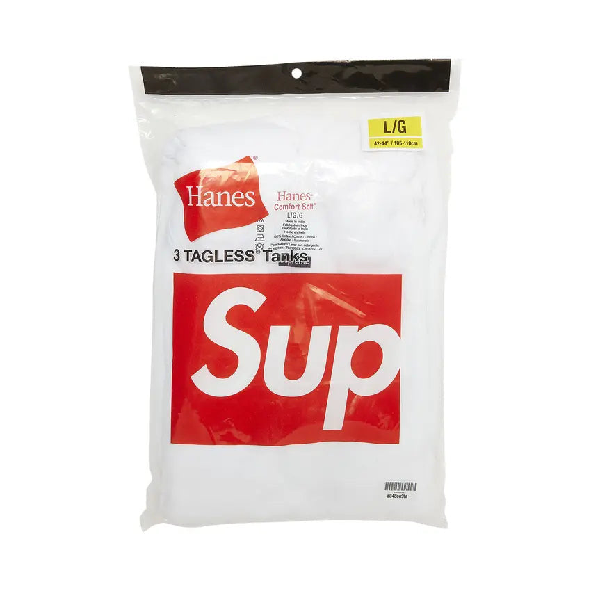 Supreme x Hanes Tagless Tank Tops (3 Pack) 'White'